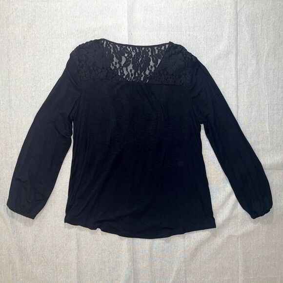 Knox Rose | Black Floral Embroidered Peasant Top | Large - Picture 3 of 9